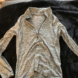 Under Armour Gray and Black Half-Zip